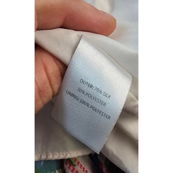 Saloni catia silk blend floral colorful asymmetric hem ruffle summer dress 2 US - Picture 8 of 10